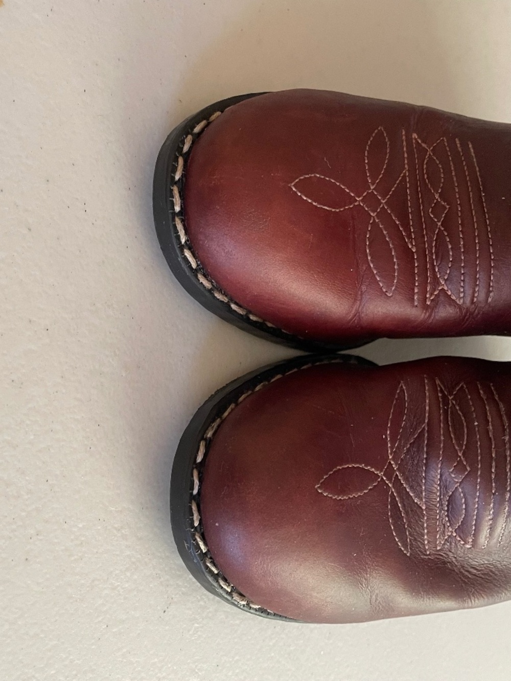Old West Leather Cowboy Boots Brown Burgundy Toy Story Woody [size Toddler 100] - Picture 7 of 8